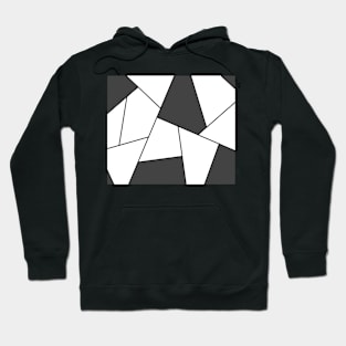 Geometric abstract - gray and white. Hoodie